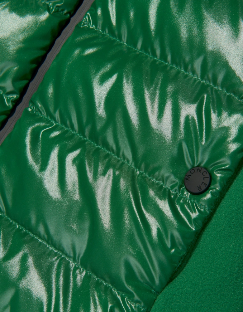 Enfant Grenoble Kids Down Padded Zip Up Cardigan in Green