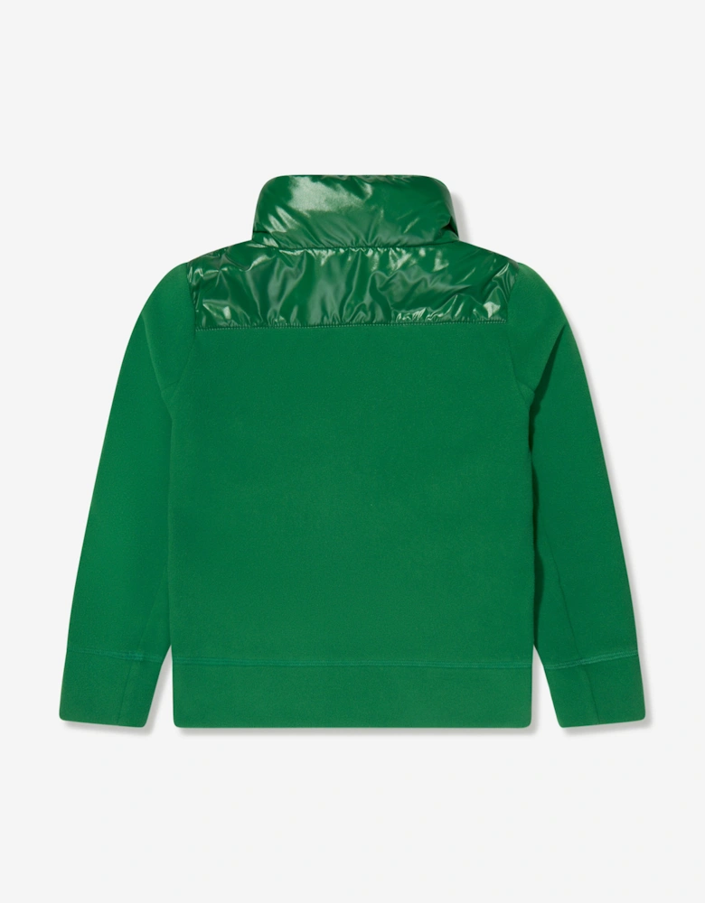 Enfant Grenoble Kids Down Padded Zip Up Cardigan in Green