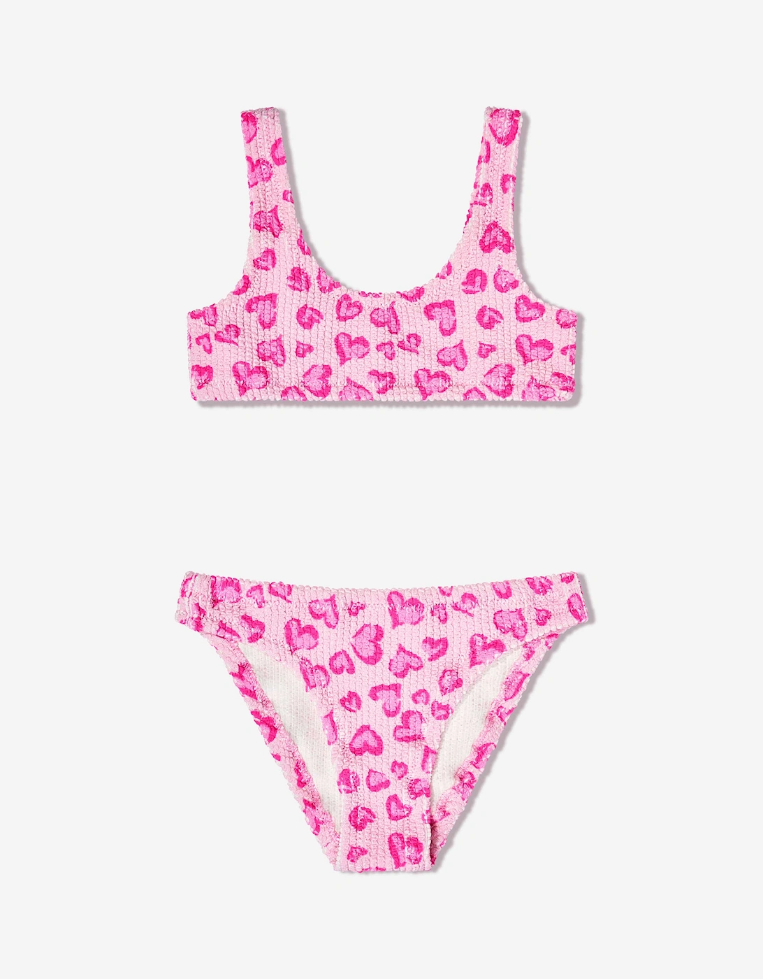 Girls Crinkle Amour Bralette Bikini in Pink, 5 of 4