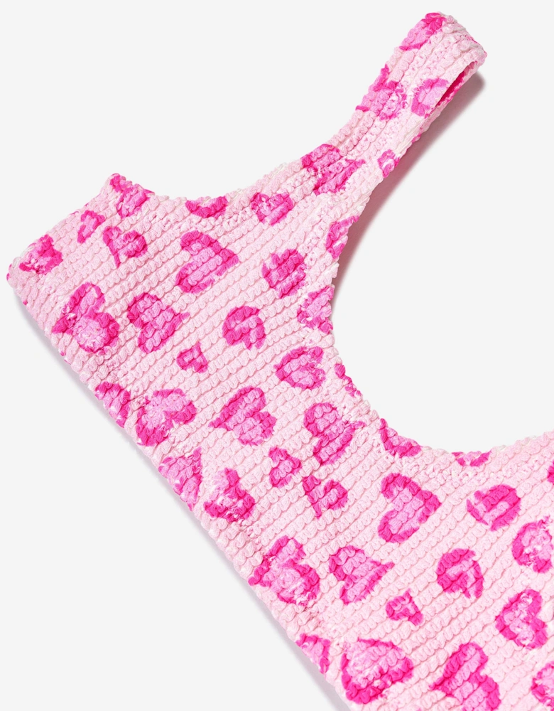Girls Crinkle Amour Bralette Bikini in Pink
