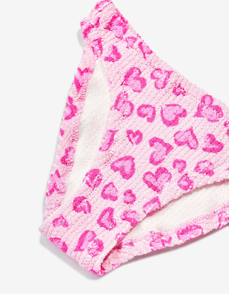 Girls Crinkle Amour Bralette Bikini in Pink