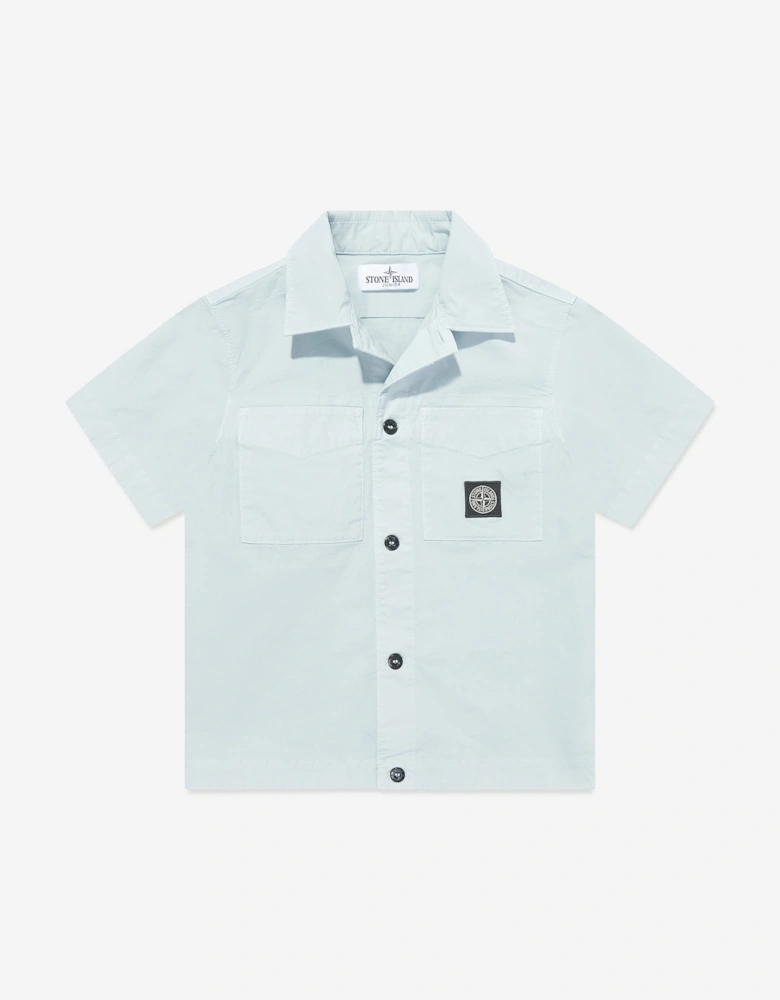 Boys Logo Pocket Shirt in Blue