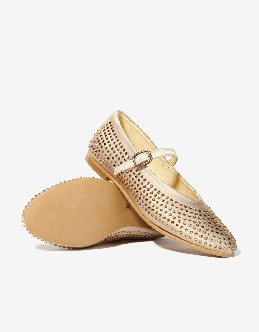 Girls Diamante Shoes in Gold