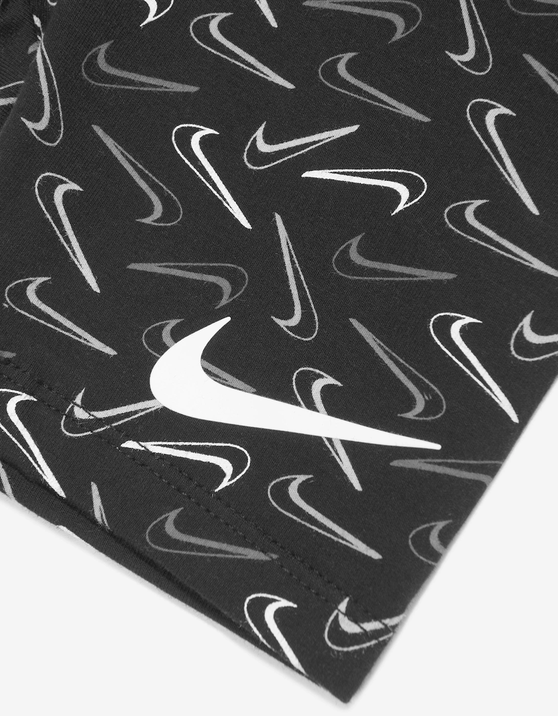 Girls Swoosh Logo Bike Shorts in Black