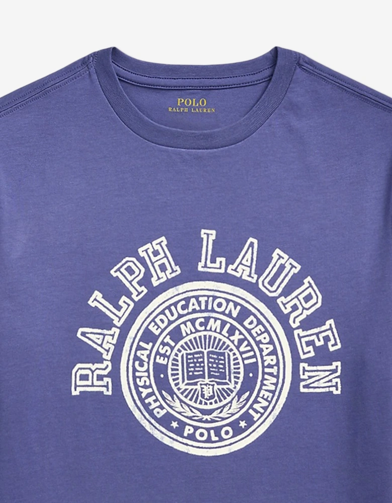 Boys Jersey Logo T-Shirt in Blue
