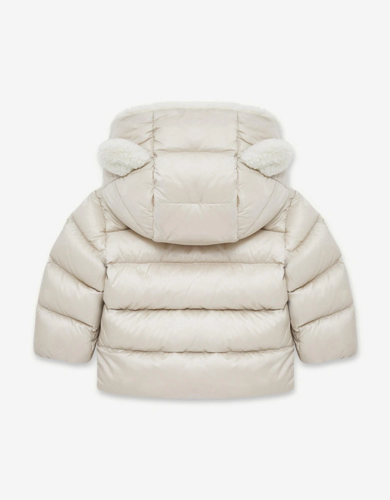 Baby Down Padded Borgan Jacket in Beige