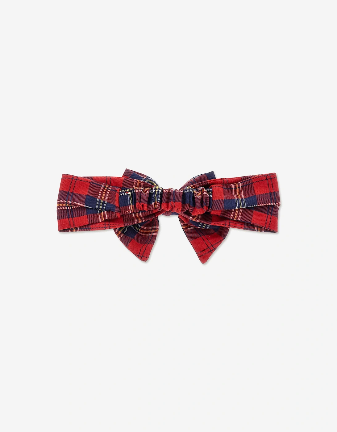 Baby Girls Tartan Bow Headband in Red