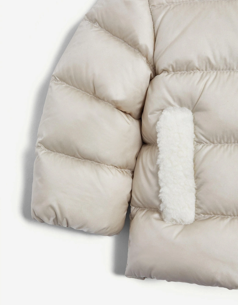 Baby Down Padded Borgan Jacket in Beige