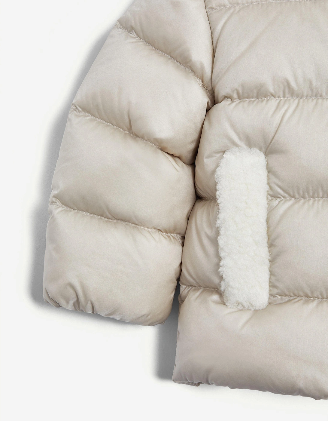 Baby Down Padded Borgan Jacket in Beige