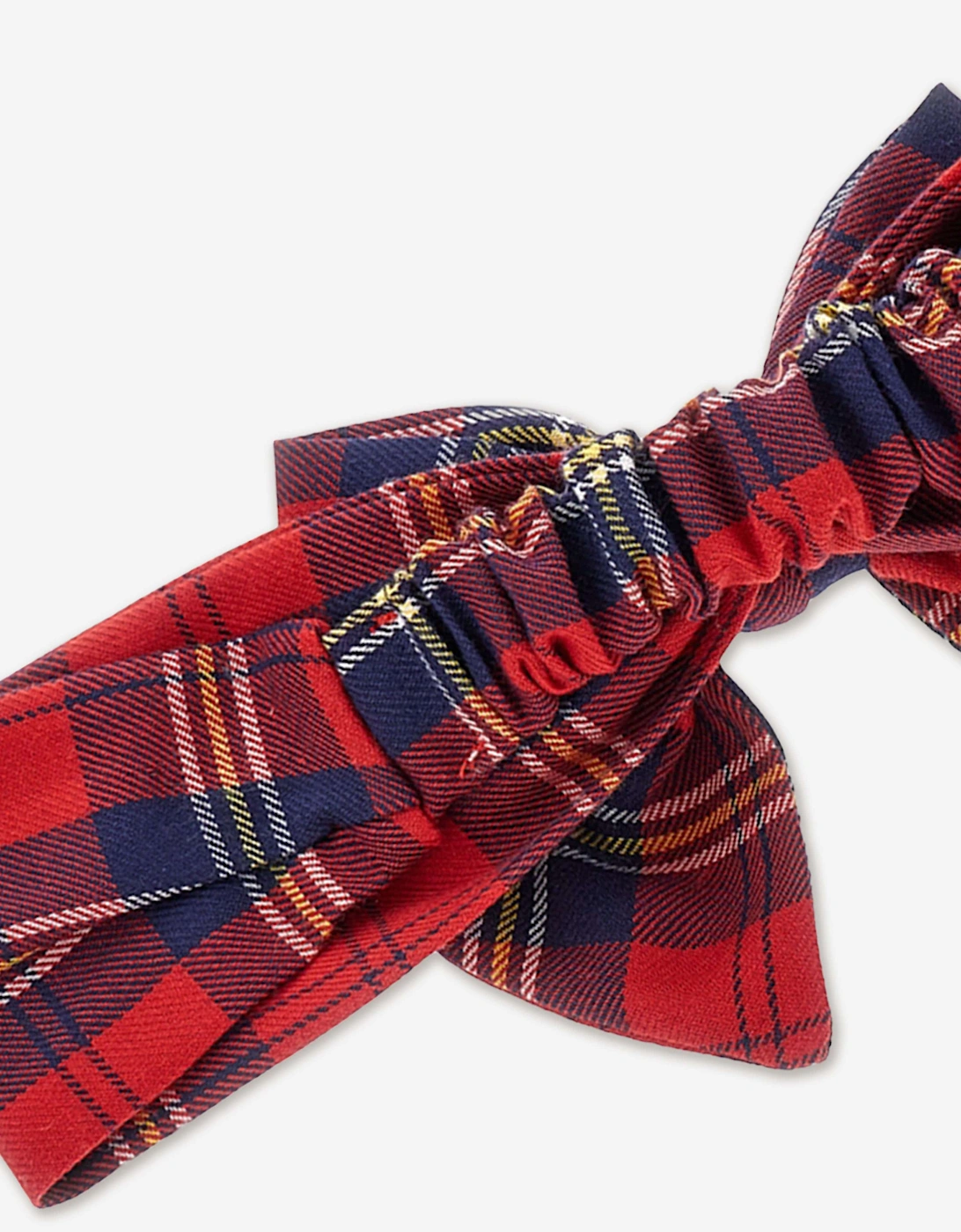 Baby Girls Tartan Bow Headband in Red