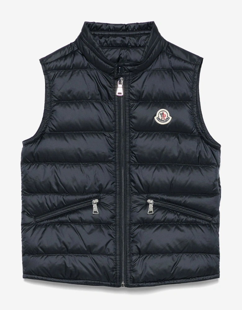Boys Down Padded Gui Gilet in Navy