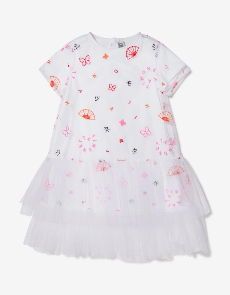 Girls Multi Print Layered Dress
