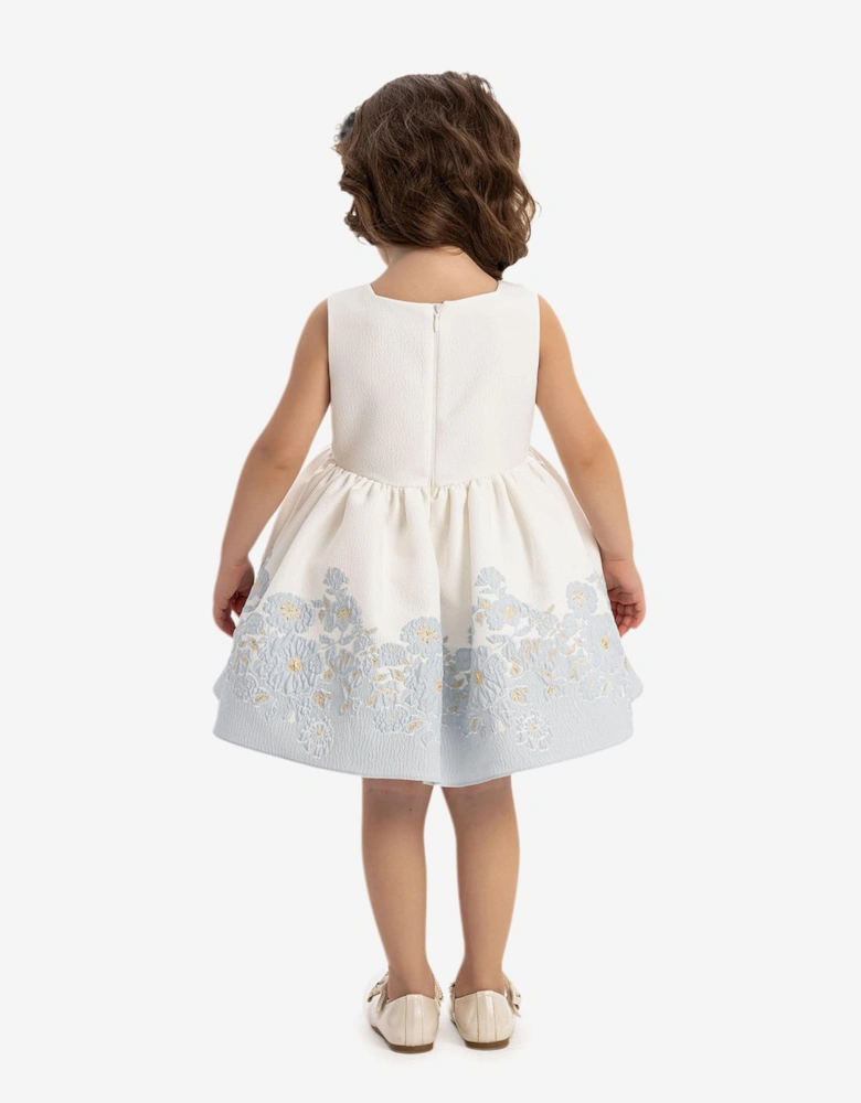 Baby Girls Dress with Bolero and Headband in Blue