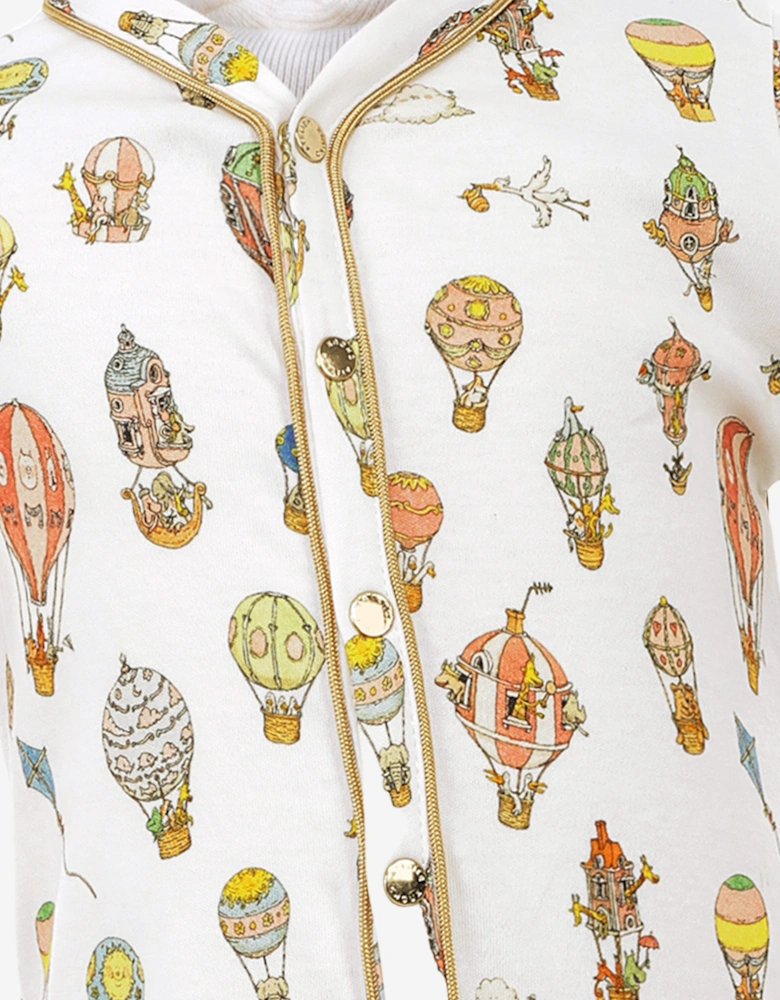 Baby Hot Air Balloons Classic Playsuit in White