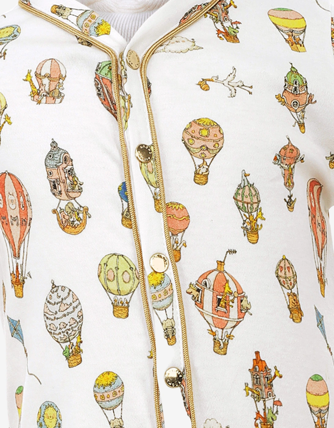 Baby Hot Air Balloons Classic Playsuit in White