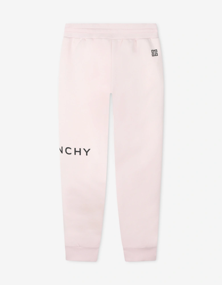 Girls Logo Print Joggers in Pink