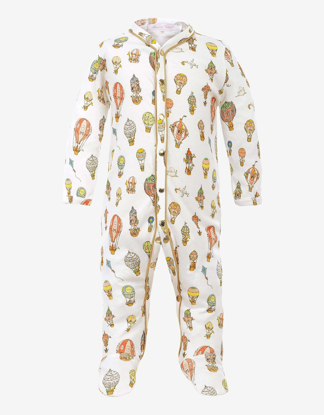 Baby Hot Air Balloons Classic Playsuit in White, 5 of 4