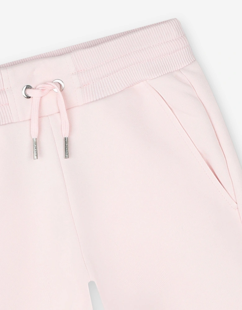 Girls Logo Print Joggers in Pink