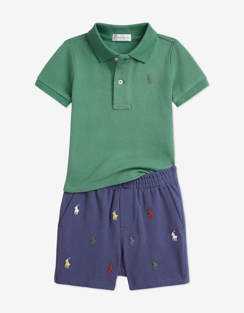 Baby Boys Short Set in Green