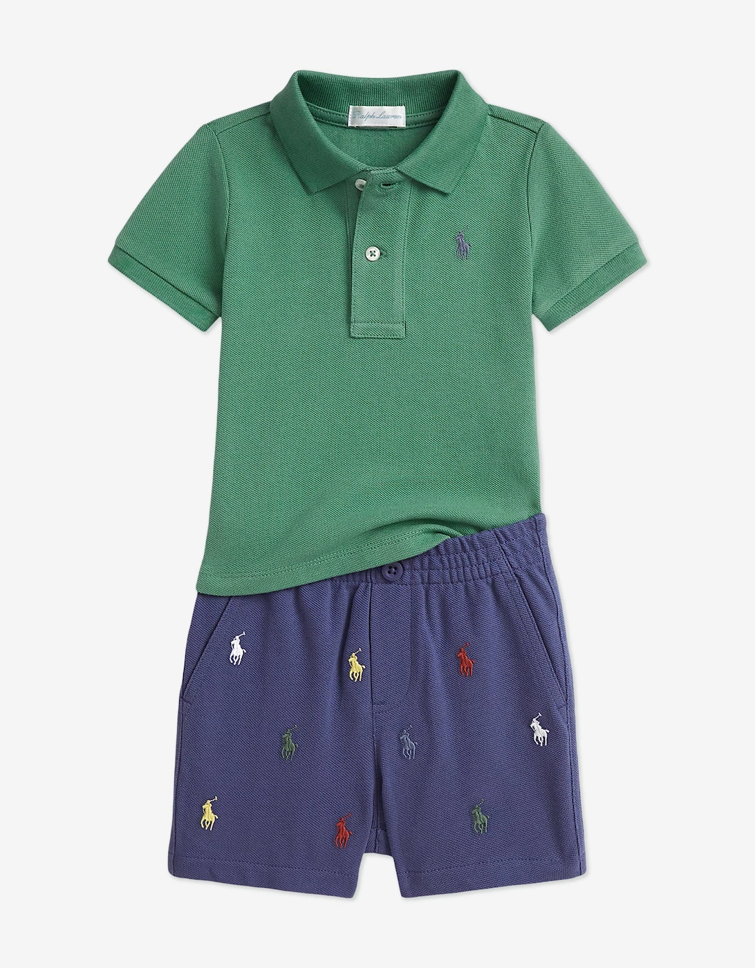 Baby Boys Short Set in Green, 5 of 4
