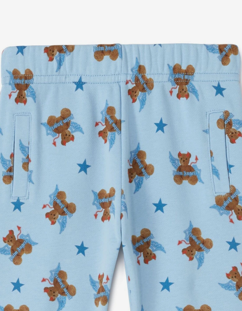 Baby Boys AOP Bear Devil Joggers in Blue