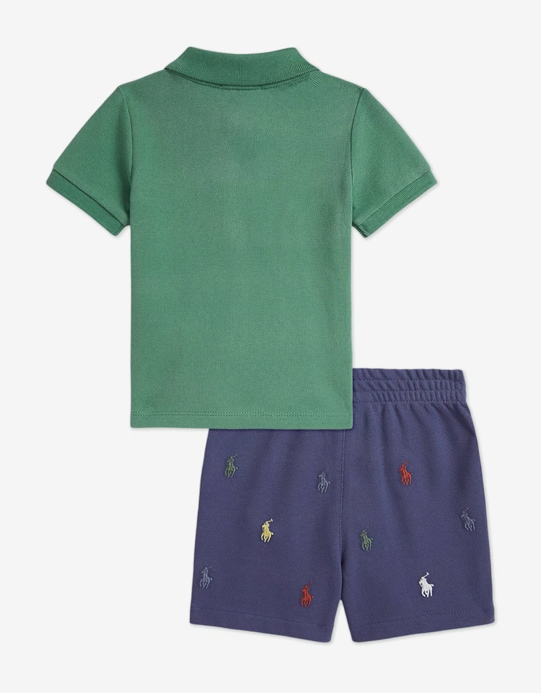 Baby Boys Short Set in Green