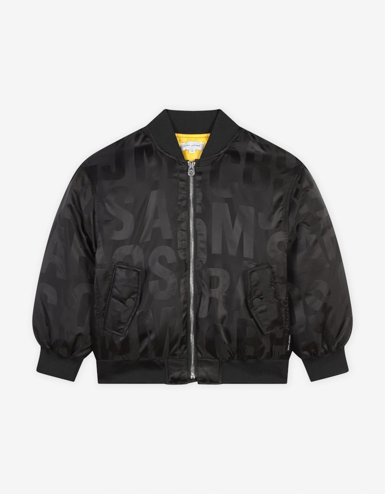 Kids Logo Bomber Jacket in Black