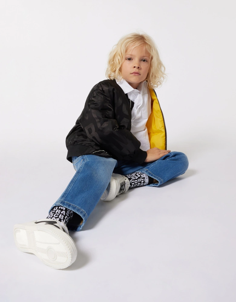 Kids Logo Bomber Jacket in Black