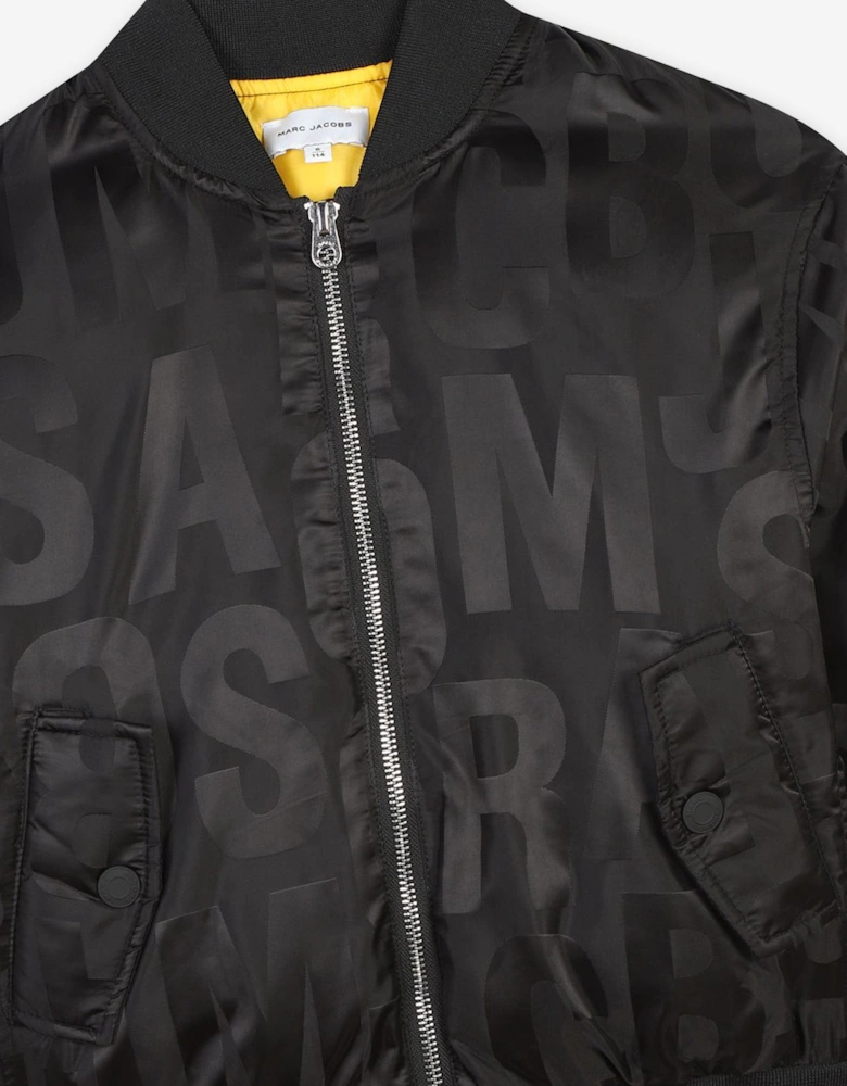 Kids Logo Bomber Jacket in Black