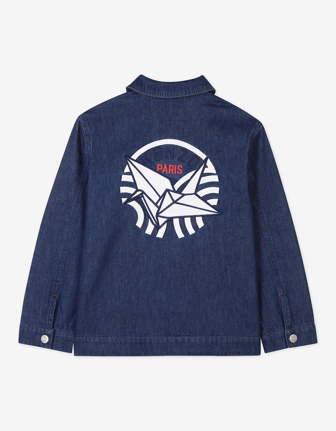 Boys Patch Pocket Denim Jacket in Blue