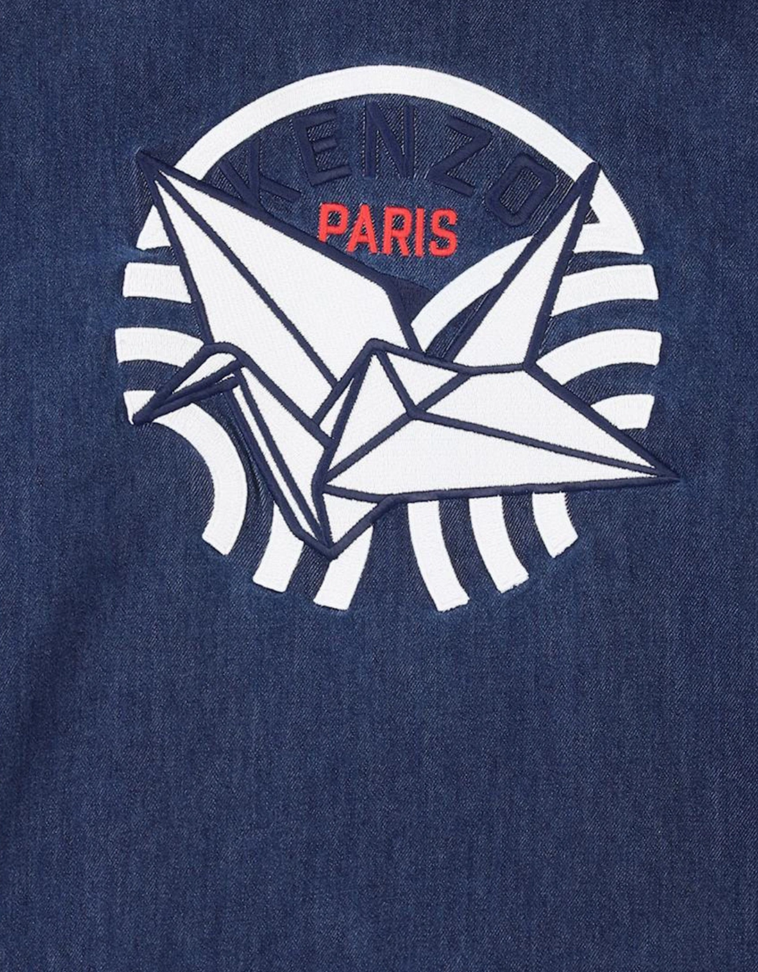 Boys Patch Pocket Denim Jacket in Blue