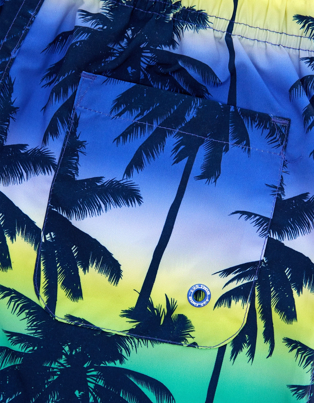 Boys Palm Tree Beach Shorts in Blue (UPF50+)
