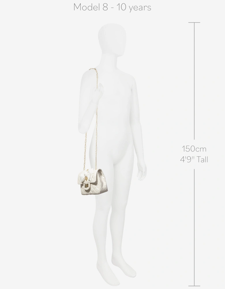 Angels Face Girls Skyla Quilted Bag in White (16cm)