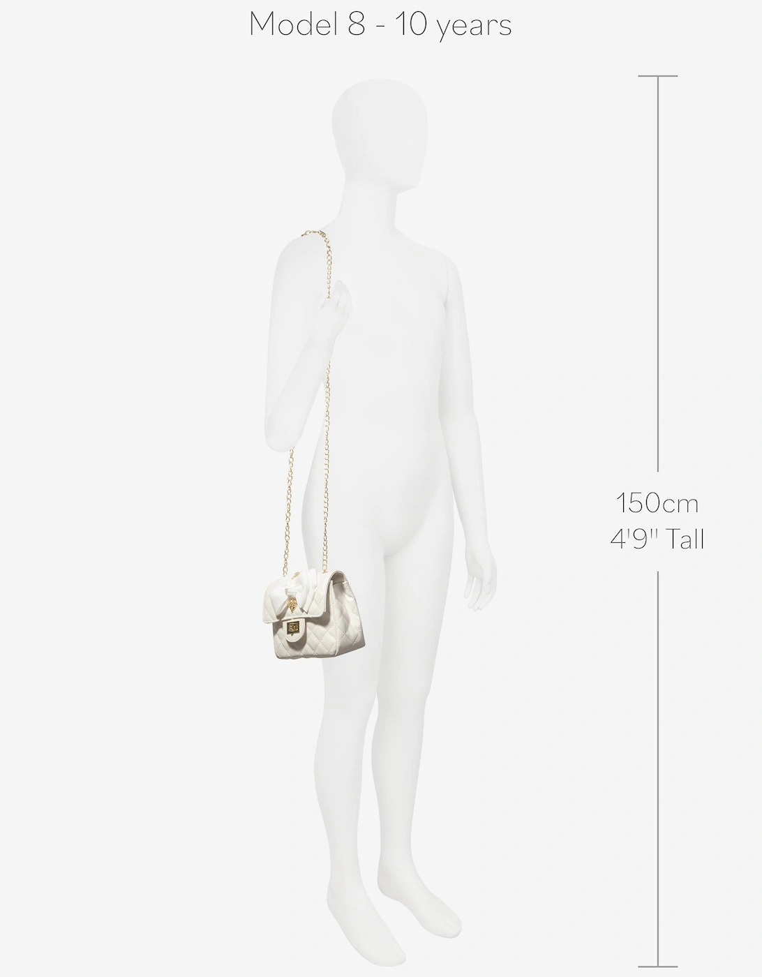 Angels Face Girls Skyla Quilted Bag in White (16cm)