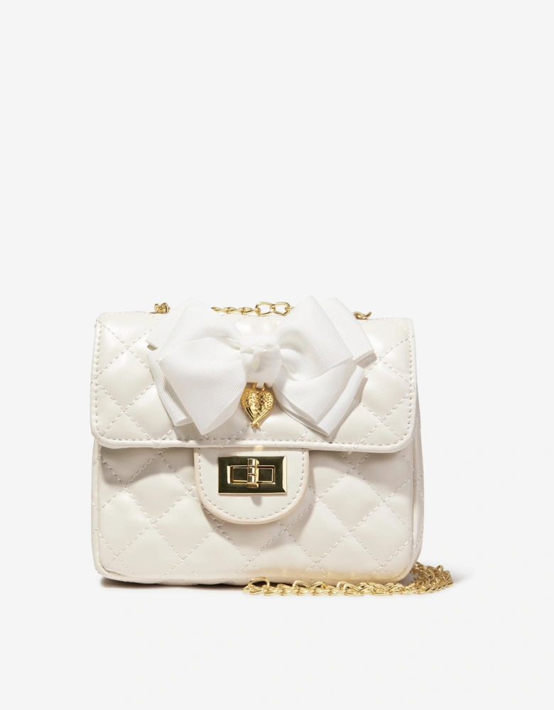 Angels Face Girls Skyla Quilted Bag in White (16cm)