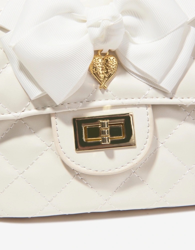 Angels Face Girls Skyla Quilted Bag in White (16cm)