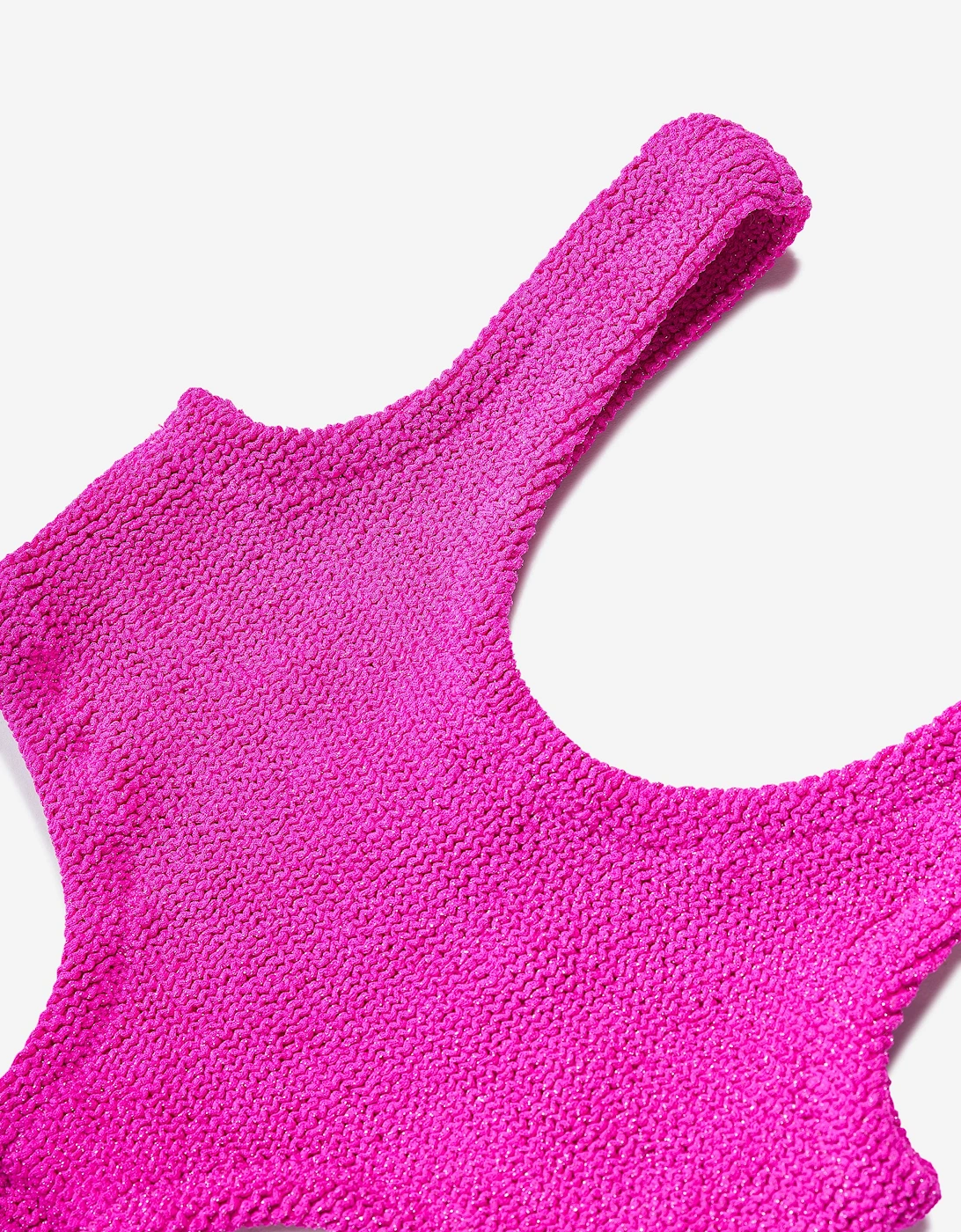 Girls Crinkle Lurex Ring Swimsuit in Pink