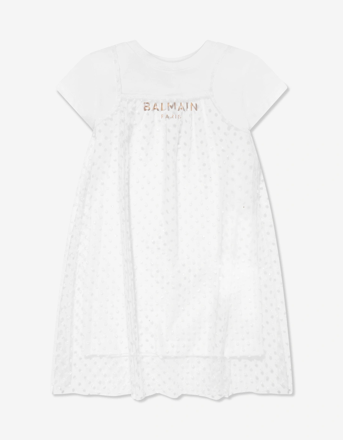 Girls 2 In 1 Dress in White, 5 of 4
