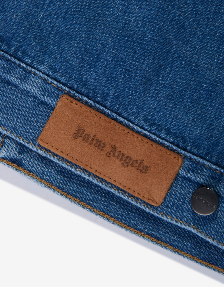 Boys Overlogo Denim Jacket in Blue