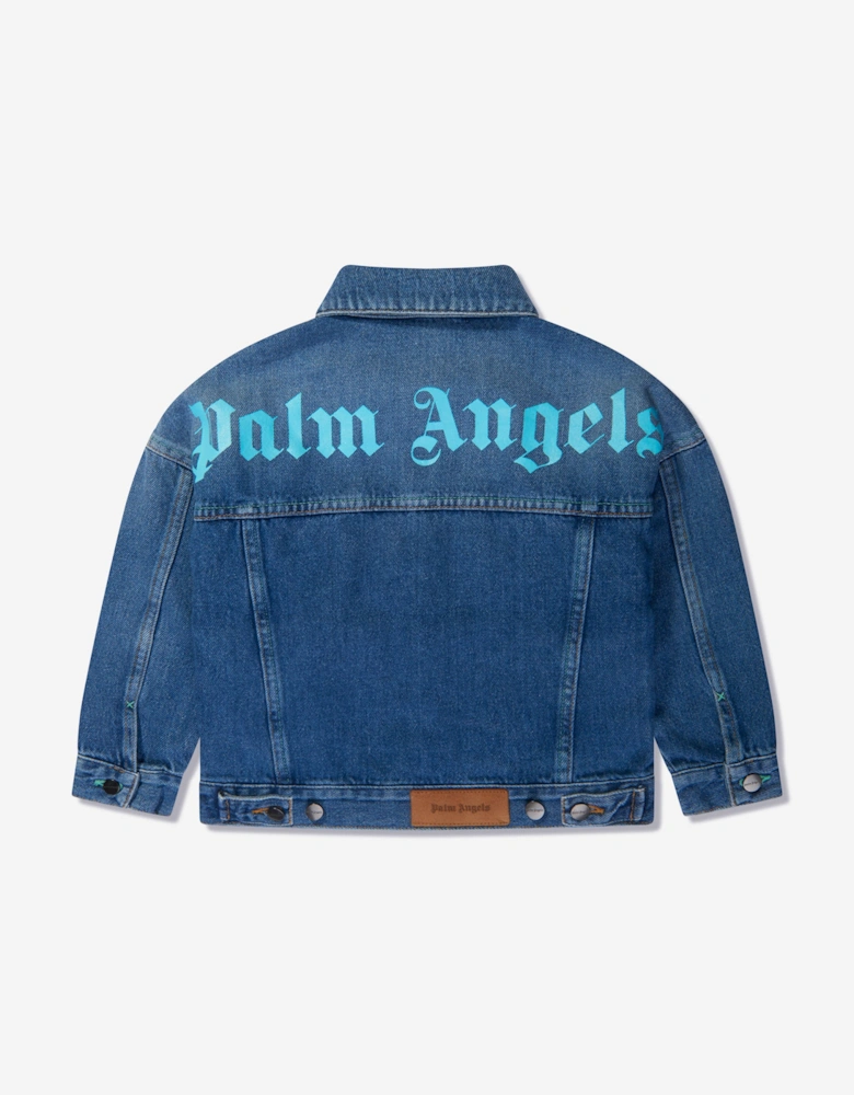 Boys Overlogo Denim Jacket in Blue