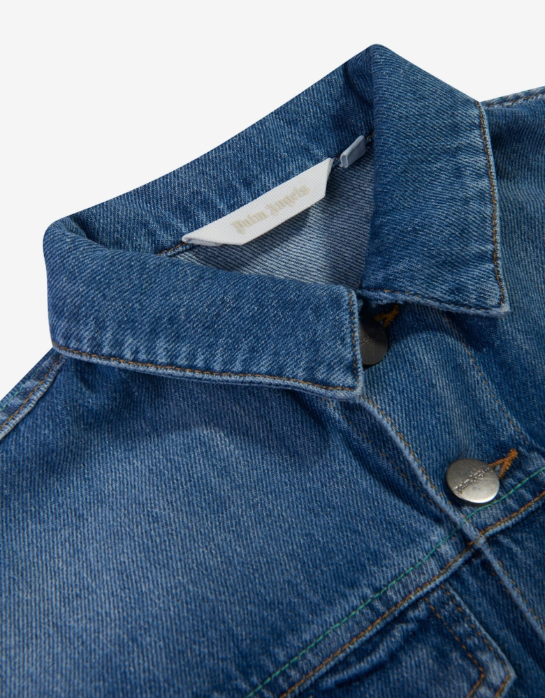 Boys Overlogo Denim Jacket in Blue