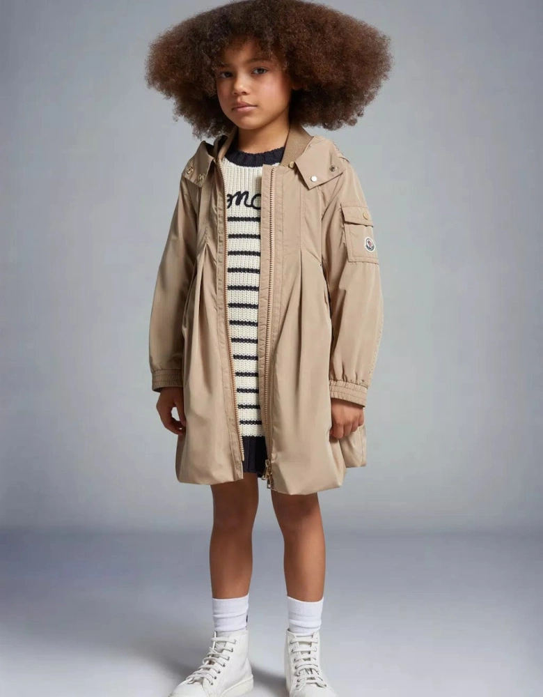 Enfant Girls Arild Long Coat in Beige