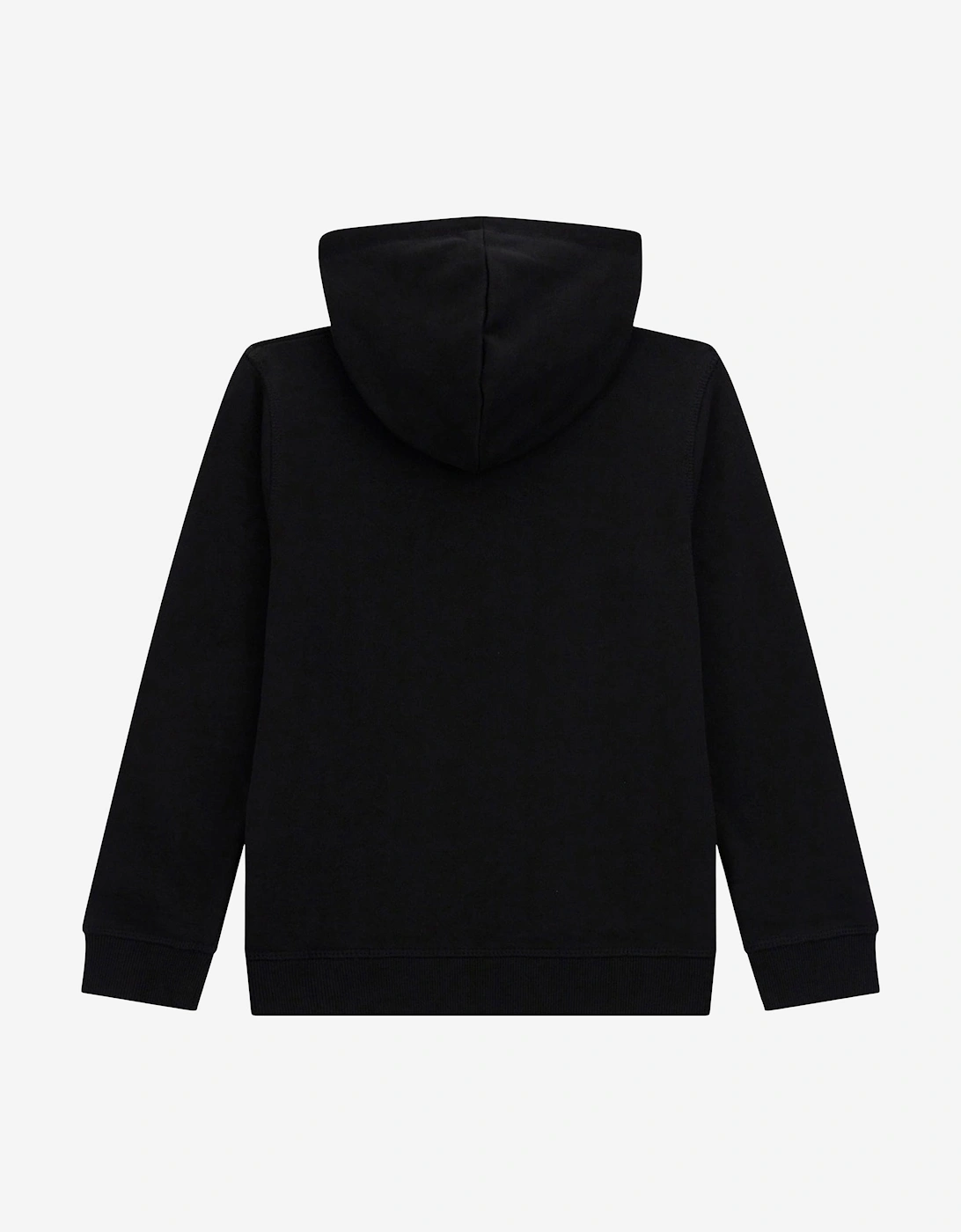 Boys Logo Print Hoodie in Black