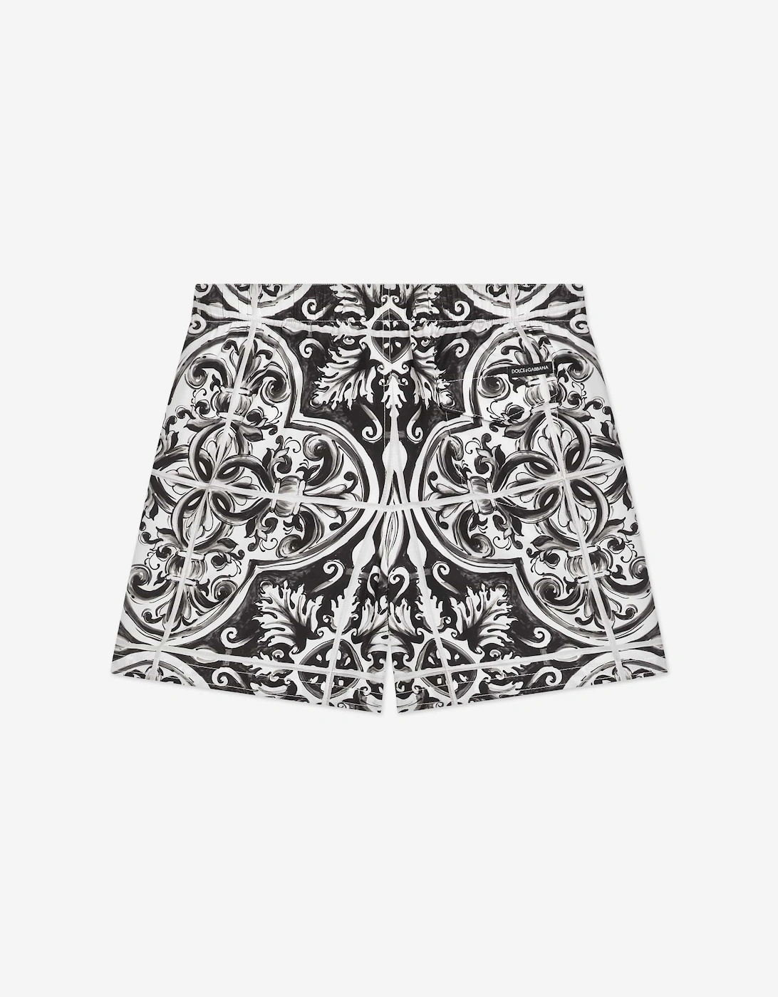 Boys Majolica Print Swim Shorts in Black