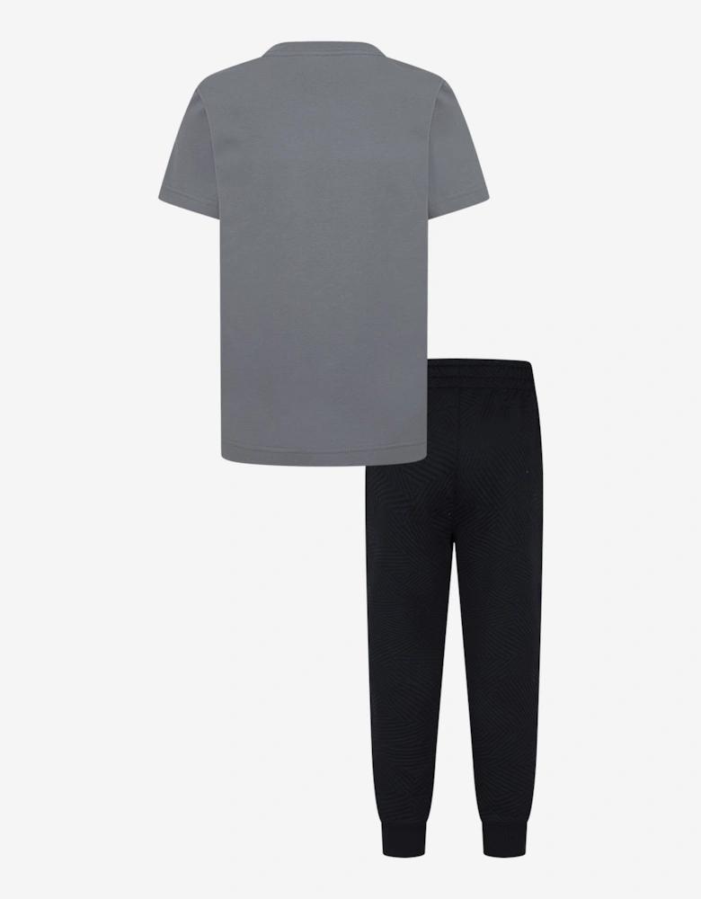 Boys MJ Sneaker School Pant Set in Black