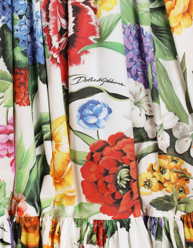 Girls Floral Print Skirt in Multicolour