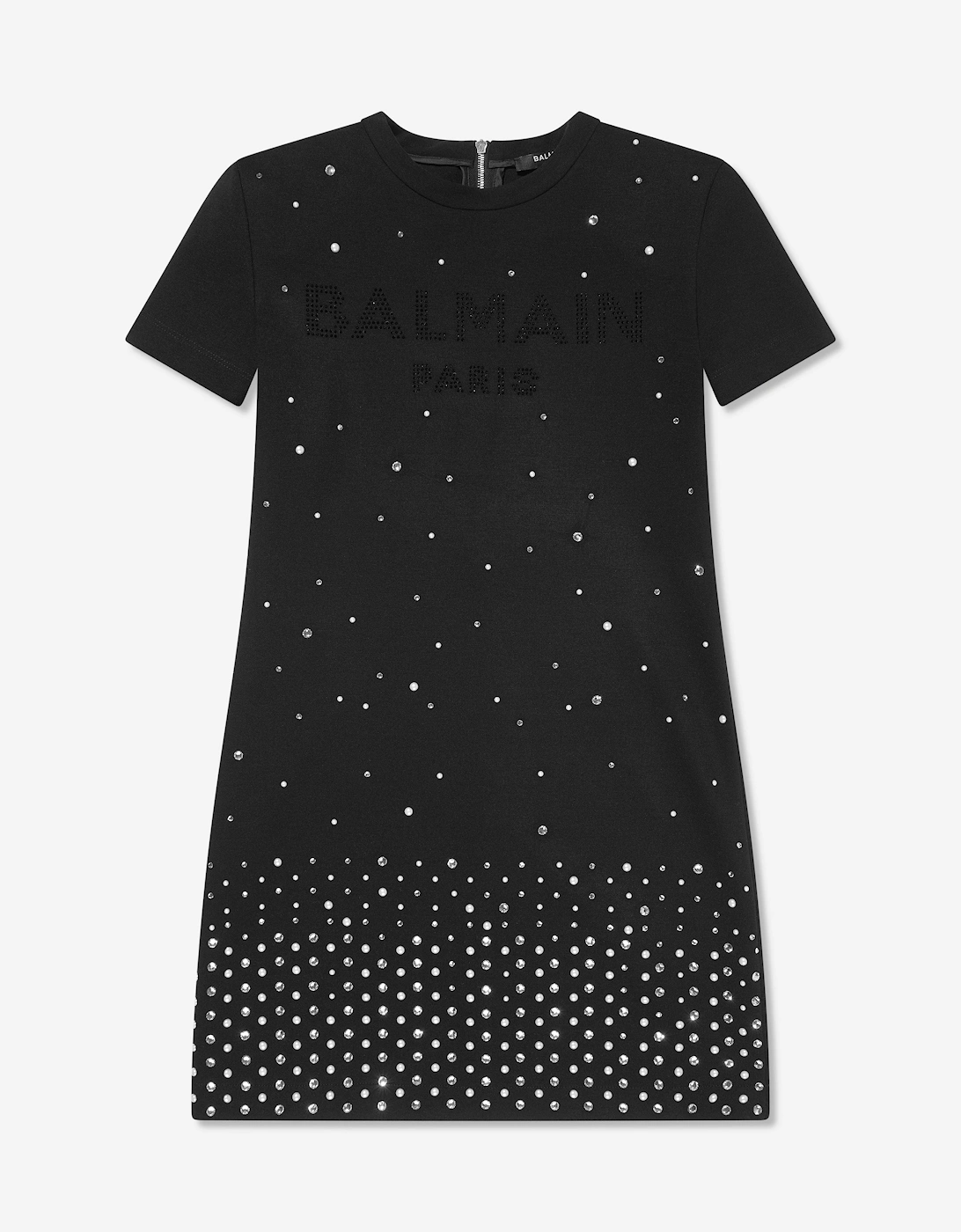 Girls Diamante Milano Dress in Black, 6 of 5