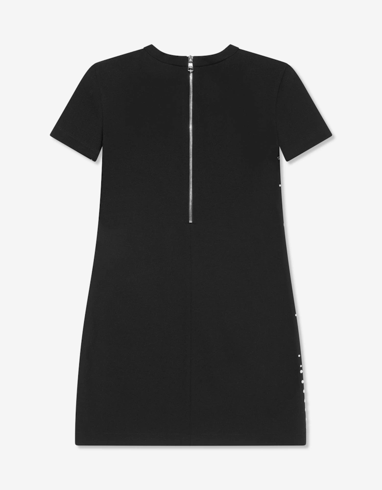 Girls Diamante Milano Dress in Black