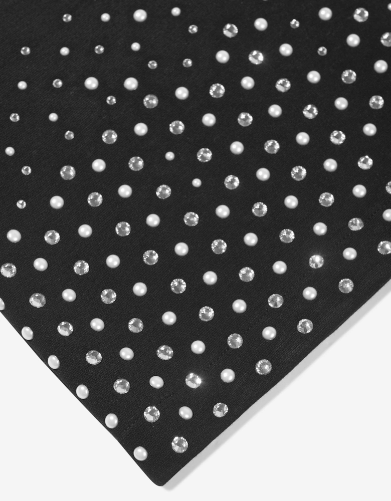 Girls Diamante Milano Dress in Black