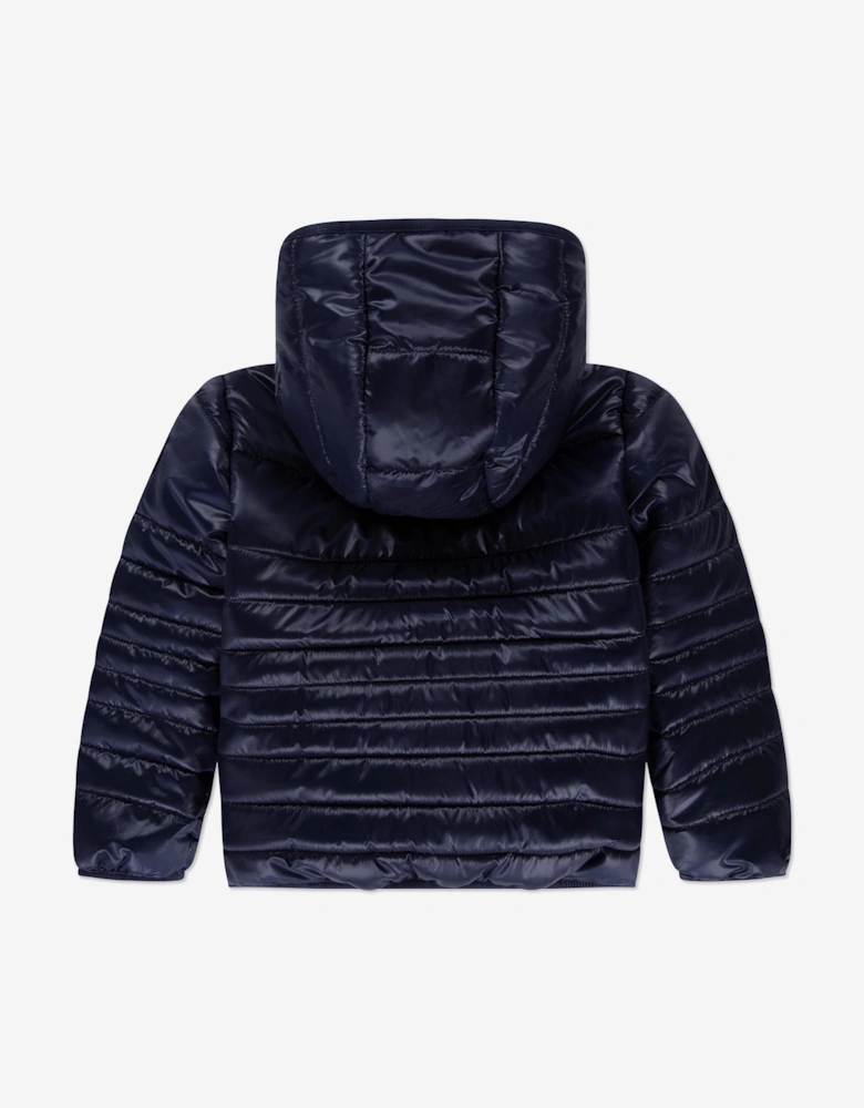 Boys Fill Quilted Jacket in Navy